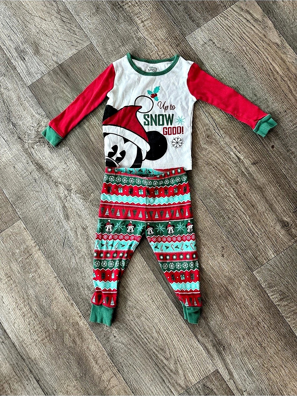 Disney Baby Christmas Pajama Set Baby 12-18M